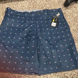 Walter Hagen Navy Patterned Men's Shorts